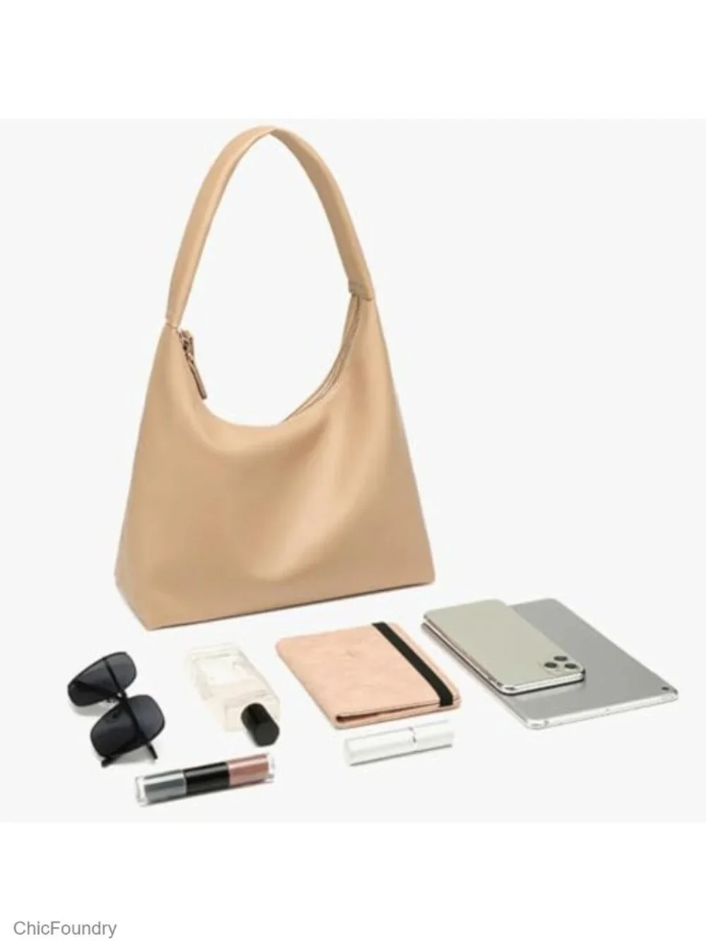 Trendy PU Leather Crescent Shoulder Bag Slouchy Hobo Tote Handbag Crossbody
